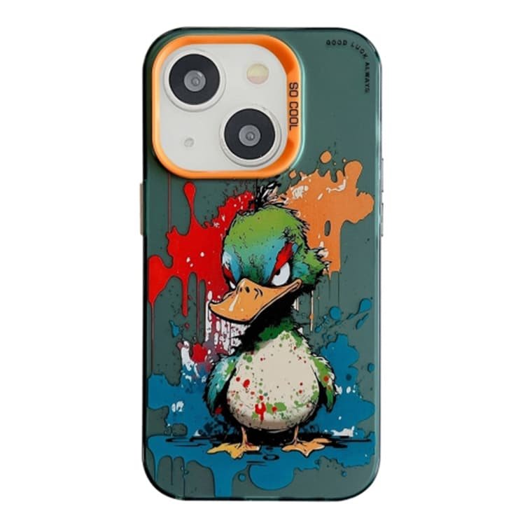 Cartoon duck art phone case for iPhone 15/15plus/14/14plus