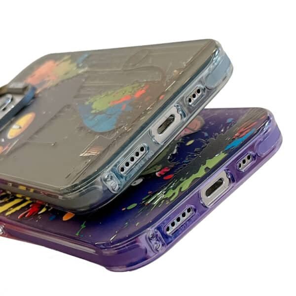 Details of the charging port and speaker at the bottom of the phone case